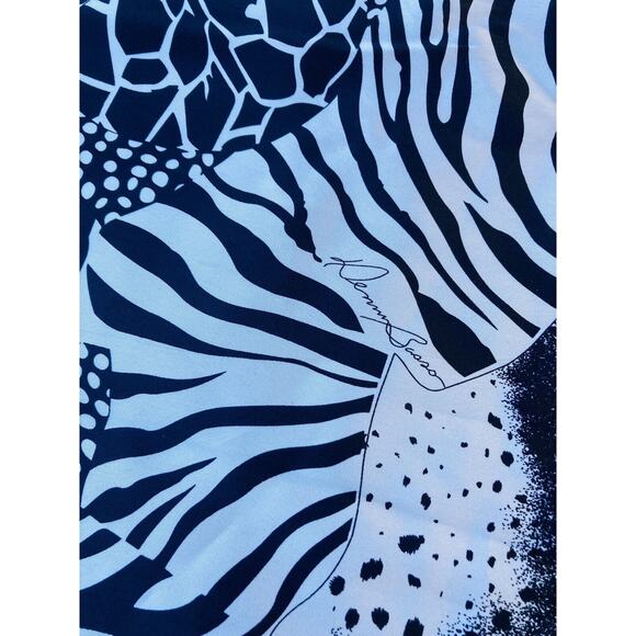 Dennis Basso Cover Blanket Black White Animal Print Giraffe Zebra Tapestry Heavy - Picture 5 of 8